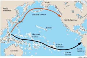 map of South Pacific migrations