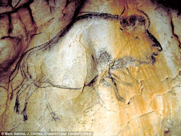 Tablou Art Canvas, 3 panouri rupestre, Cave Art, peștera Chauvet