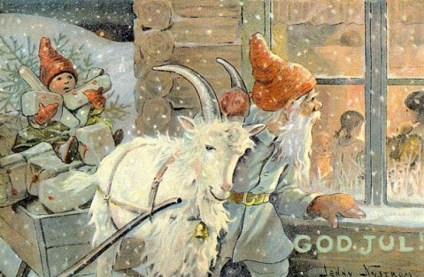 Goat and elves-Nystrom_God-Jul_10